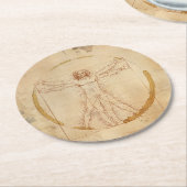 Koffie-Man Ronde Kartonnen Onderzetter (Gebogen)