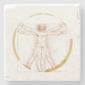 Koffie-Man Stenen Onderzetter (Voorkant)