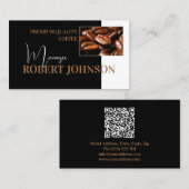 Koffie Manager Zwart & Wit Koffie Bar Klantenkaartje (Voorkant / Achterkant)