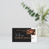 Koffie Manager Zwart & Wit Koffie Bar Klantenkaartje (Staand voorkant)