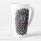 Koffie Mandrill Latte Mok (Rechterhoek)