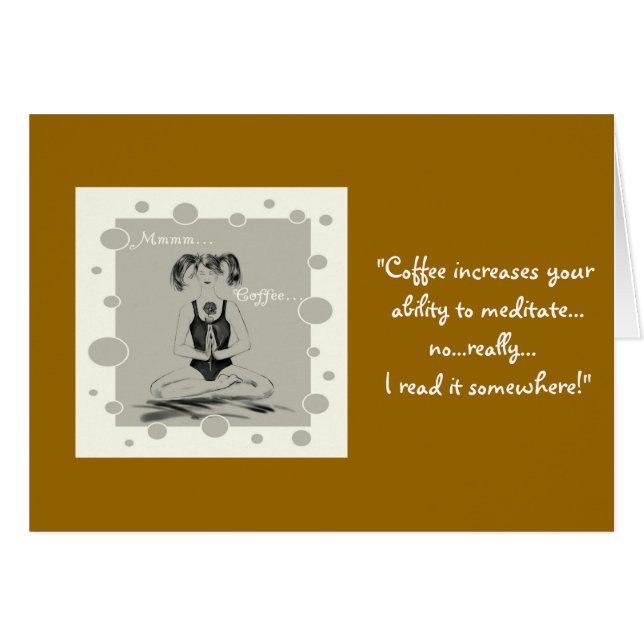 Koffie/Meditatie+Yoga-Humor (Voorkant Horizontaal)