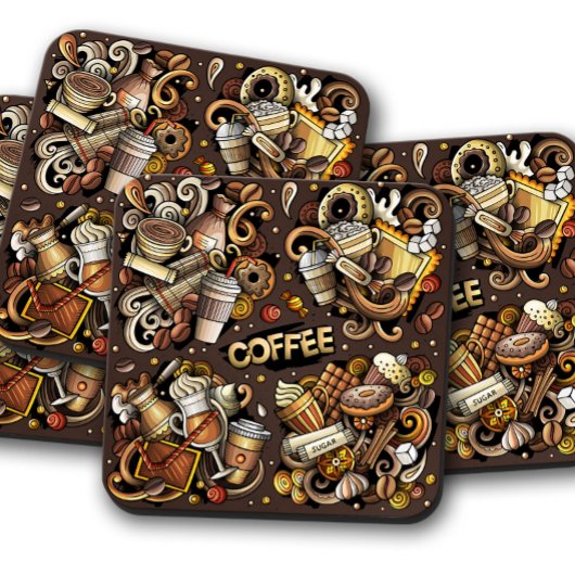 Koffie Medley Cups | Diverse Koffiekurk Onderzette Bier Onderzetter
