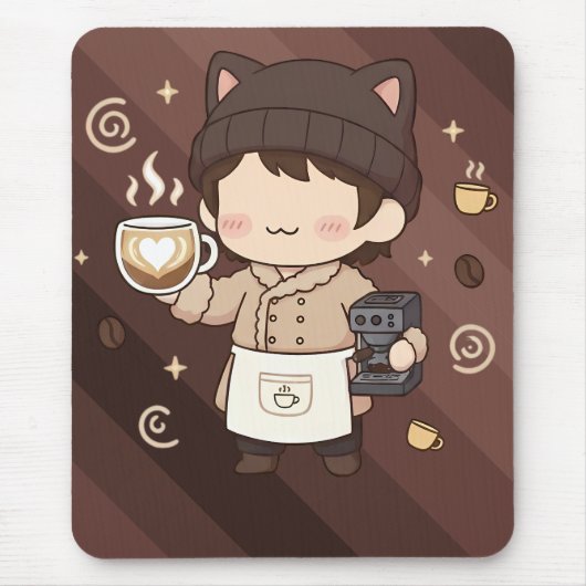 Koffie Meester Espresso Expert Kunst Muismat (Voorkant)