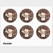Koffie Meester Espresso Expert Kunst Ronde Sticker (Vel)