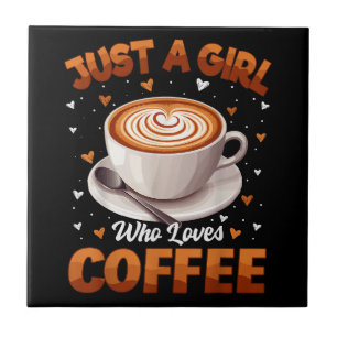 Koffie meisjes vrouwen gewoon een meisje dat van k tegeltje