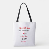 Koffie & melk blend liefdesrelatie koffie rood har tote bag (Achterkant)