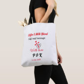 Koffie & melk blend liefdesrelatie koffie rood har tote bag (Dichtbij)