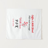 Koffie & melk blend liefdesrelatie koffie rood har wandkleed (Voorkant (horizontaal))