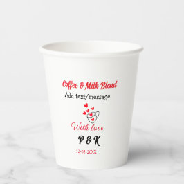 Koffie & melk mengliefdespaar koffie rood hart n papieren bekers