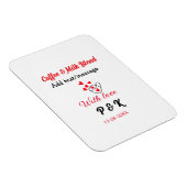 Koffie & melk mix liefde paar koffie rood hart n magneet (Rechterzijde)