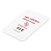 Koffie & melk mix liefde paar koffie rood hart n magneet (Linkerzijde)