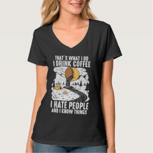 Koffie Mensen Grafisch Coole Spreuken Extra Groot T-shirt