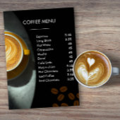 Koffie Menu Zwart Lijst Logo | Koffiewinkel