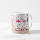 Koffie met aangepast Flamingos-Gezegde Koffiemok (Voorkant rechts)