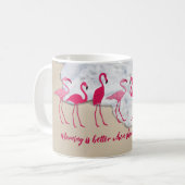Koffie met aangepast Flamingos-Gezegde Koffiemok (Voorkant links)