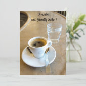 Koffie met beste vriend platte kaart (Staand voorkant)