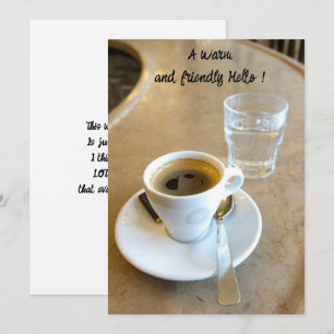 Koffie met beste vriend platte kaart