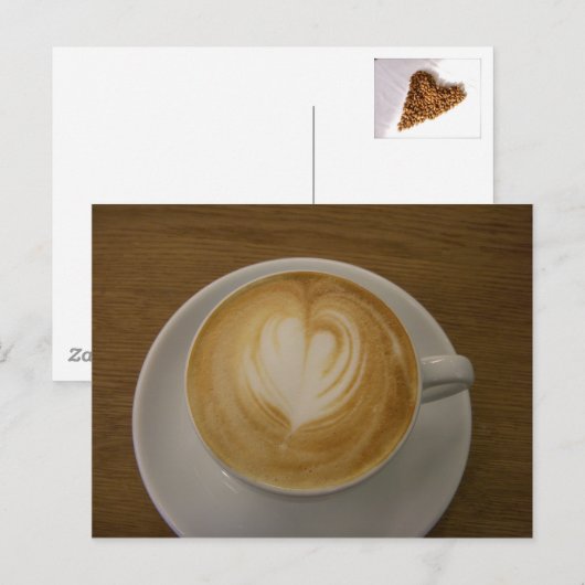 Koffie met Briefkaart van liefde (Voorkant / Achterkant)