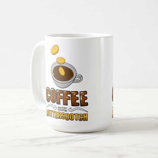 Koffie met Butterscotch Mok! Koffiemok (Voorkant links)