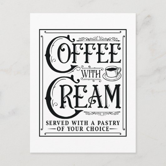 Koffie met Cream Briefkaart (Voorkant)