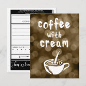 Koffie met crème Commentaar Kaart (Voorkant / Achterkant)