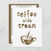 koffie met crèmecommentaar briefkaart (Voorkant / Achterkant)
