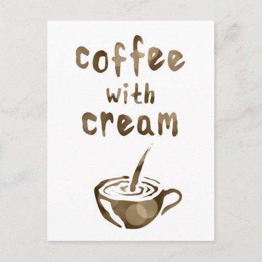 koffie met crèmecommentaar briefkaart (Voorkant)