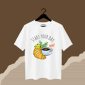 Koffie met croissant t-shirt