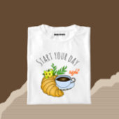 Koffie met croissant t-shirt
