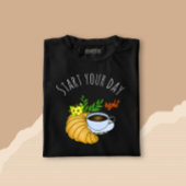 Koffie met croissant t-shirt