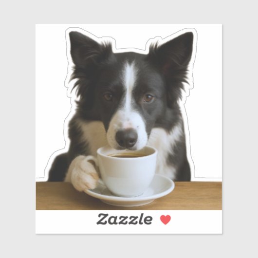 Koffie met de Collie Sticker (Vel)