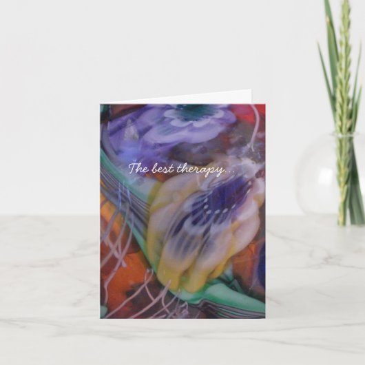 Koffie met een vriend is therapie kaart (Voorkant)