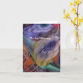 Koffie met een vriend is therapie kaart (Gele Bloem)