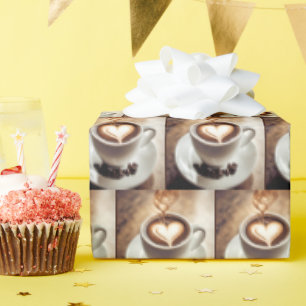 Koffie met hart en bonen cadeaupapier