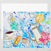 Koffie met herfstbladeren kunst (Voorkant / Achterkant)