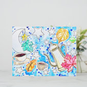 Koffie met herfstbladeren kunst (Staand voorkant)