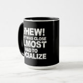 Koffie met introverts mok (Voorkant links)
