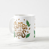 Koffie met Jezus Koffee Mok (Voorkant links)