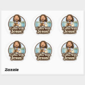 Koffie met Jezus Sticker (7,5 cm) (Vel)