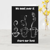 KOFFIE MET JOU EN ** ZUSTER ** OP HAAR VERJAARDAG KAART (Gele Bloem)