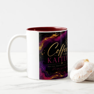 Koffie met Kaitlyn-mok Tweekleurige Koffiemok