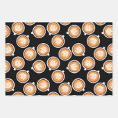 Koffie met karameldruppelpatroon inpakpapier vel (Voorkant)