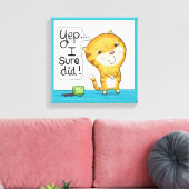 Koffie met kattenkat canvas afdruk (Insitu (Woonkamer))