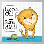 Koffie met kattenkat poster (Voorkant)