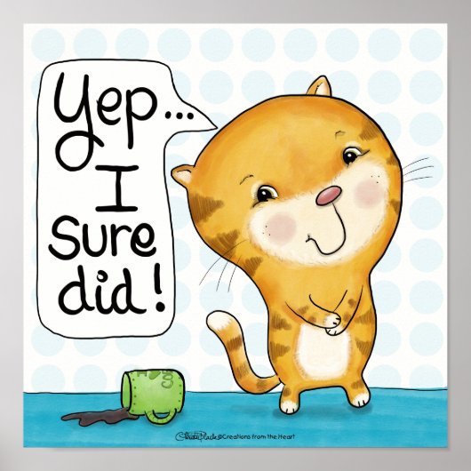 Koffie met kattenkat poster (Voorkant)