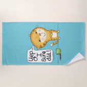 Koffie met kattenkat strandlaken (Voorkant)