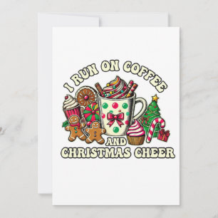Koffie met kerstcadeau en kerstmis kaart