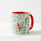 Koffie met kerstcadeau en Mokken met cadeau voor t (Voorkant rechts)