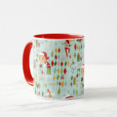 Koffie met kerstcadeau en Mokken met cadeau voor t (Voorkant links)